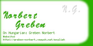 norbert greben business card